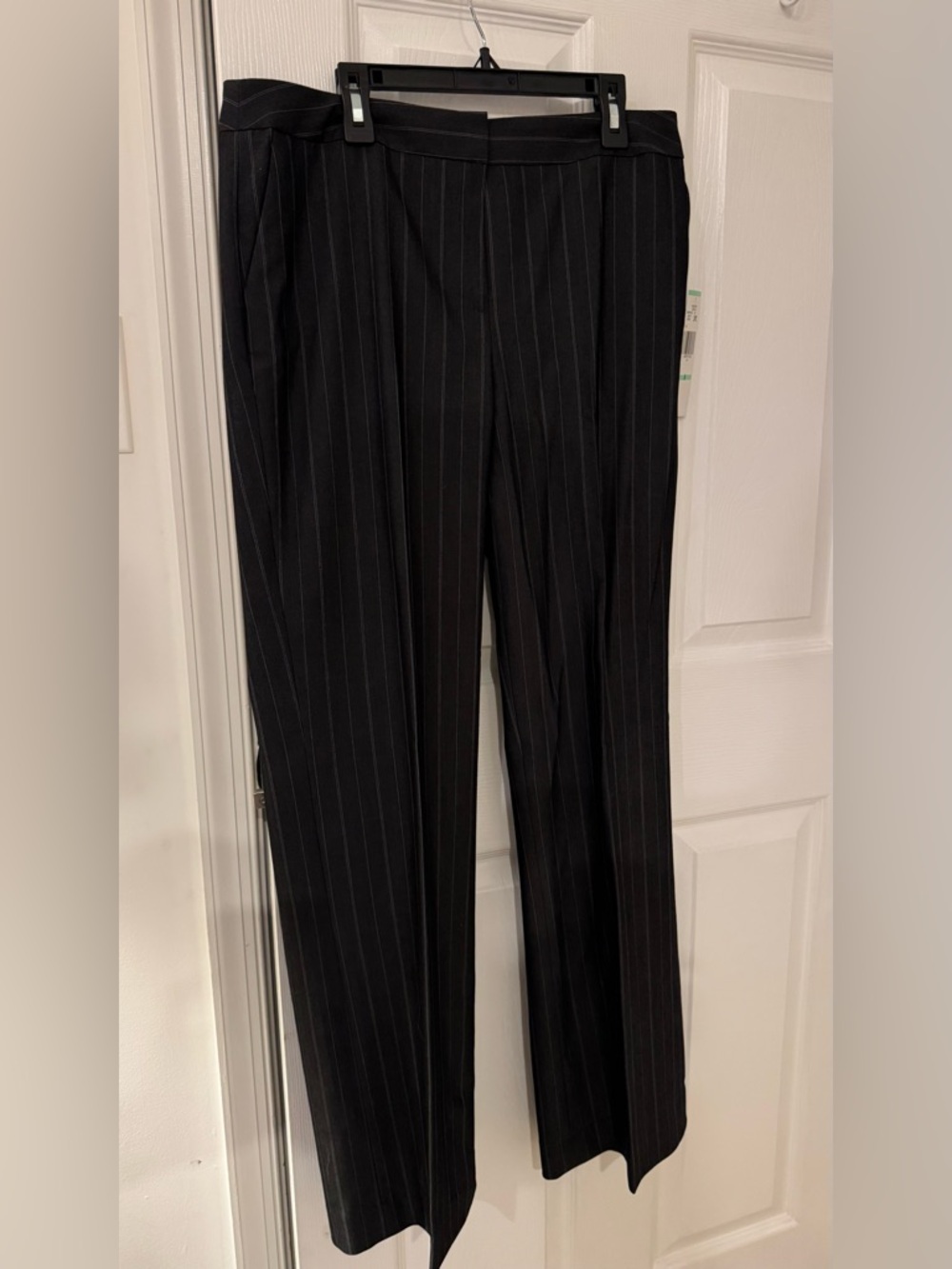 Nine West Black Pinstripe Suit Pants